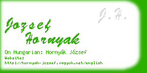 jozsef hornyak business card